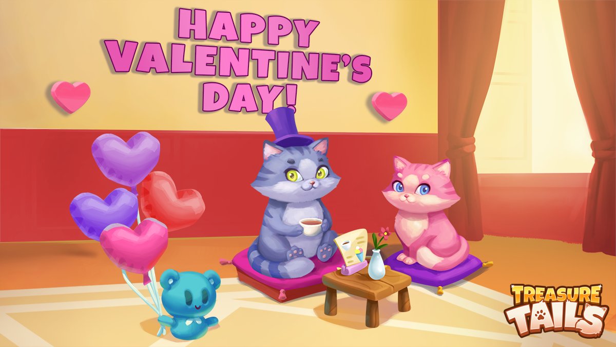 Happy Valentine's Day! Our cats have the right idea.... Are you treating yourself to something special today? Do you have a partner to spoil?  

❤link.playtreasuretails.com/0WCz/a8874c97

#valentine #valentinesday #playtreasuretails #treasuretails #mobilegame #game