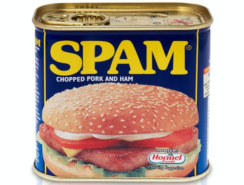 Later, in the food tent, next to the 'most patriotic onion' competition, Nigel Farage discusses the history of Spam.