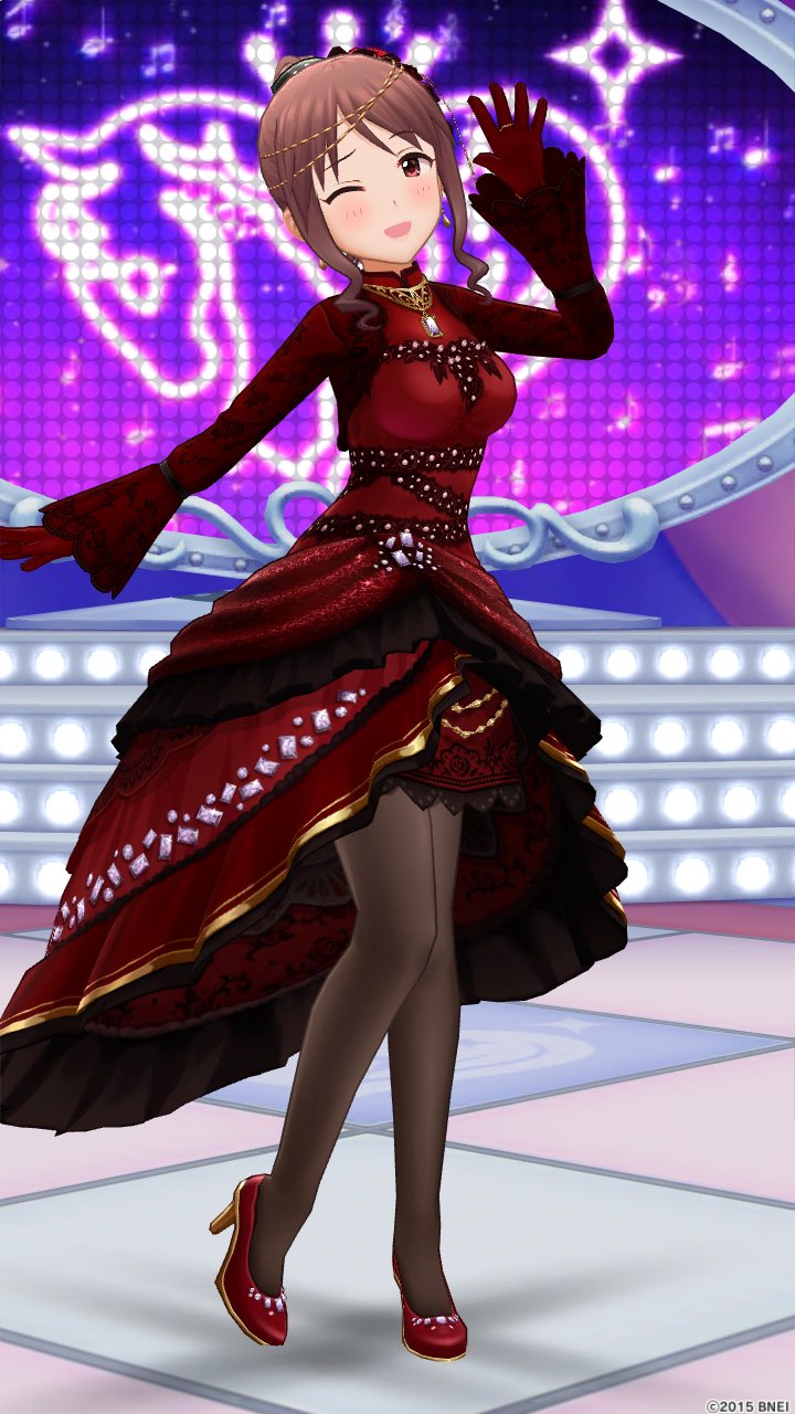 クラウス ガウス デレ10thf シャニ4th両日 30 ルージュクチュール 三船美優 これすき まさに三船さんを彩るに相応しい 派手すぎず かと言って地味にはならない深い紅に そこに彩りを増やす装飾達 三船さんの微笑み顔も心に刺さる 最高です 最高
