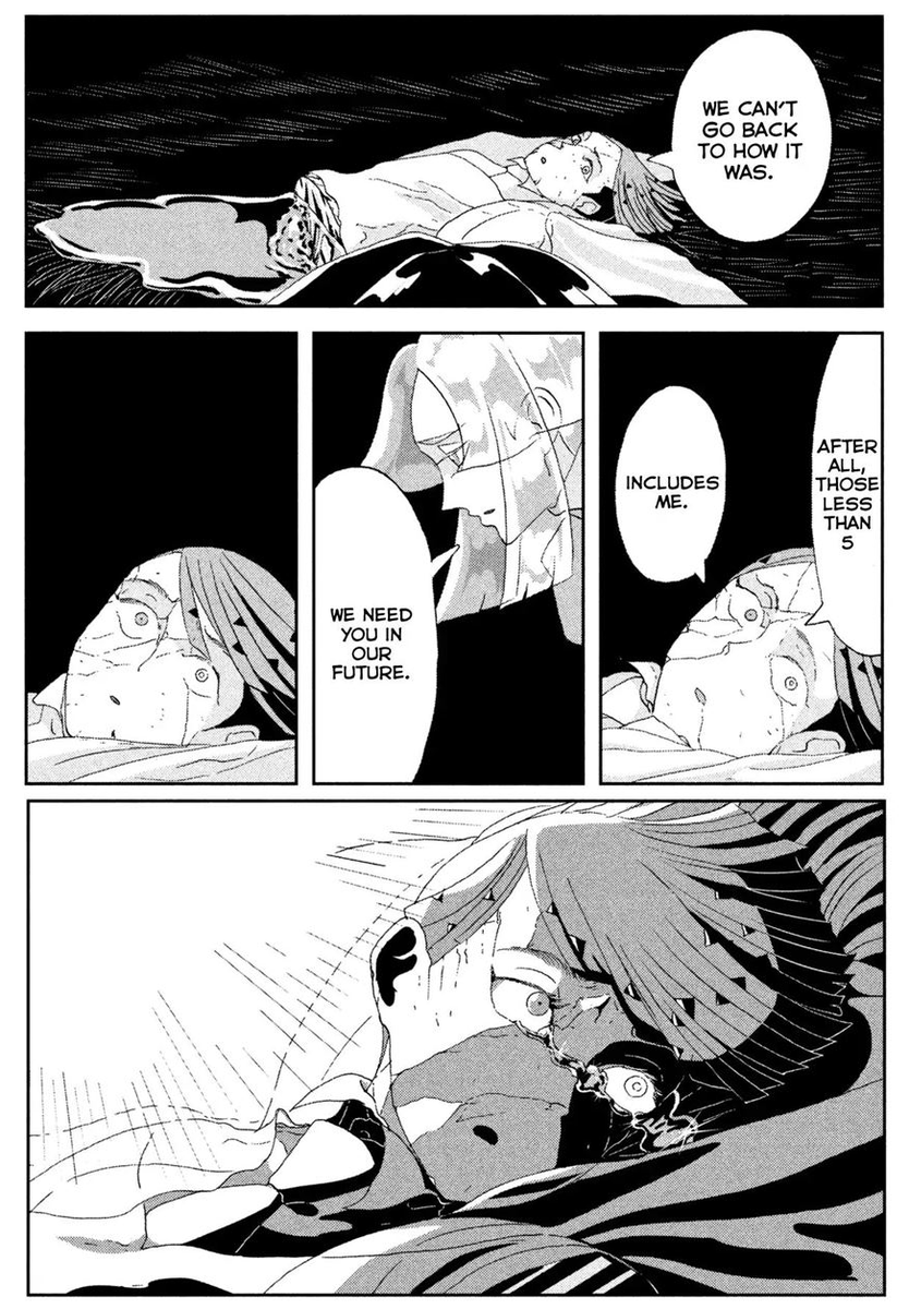 talking to a friend about hnk got me thinking about how much I adore how the manga uses body horror to show the mental deterioration of some of it's characters 