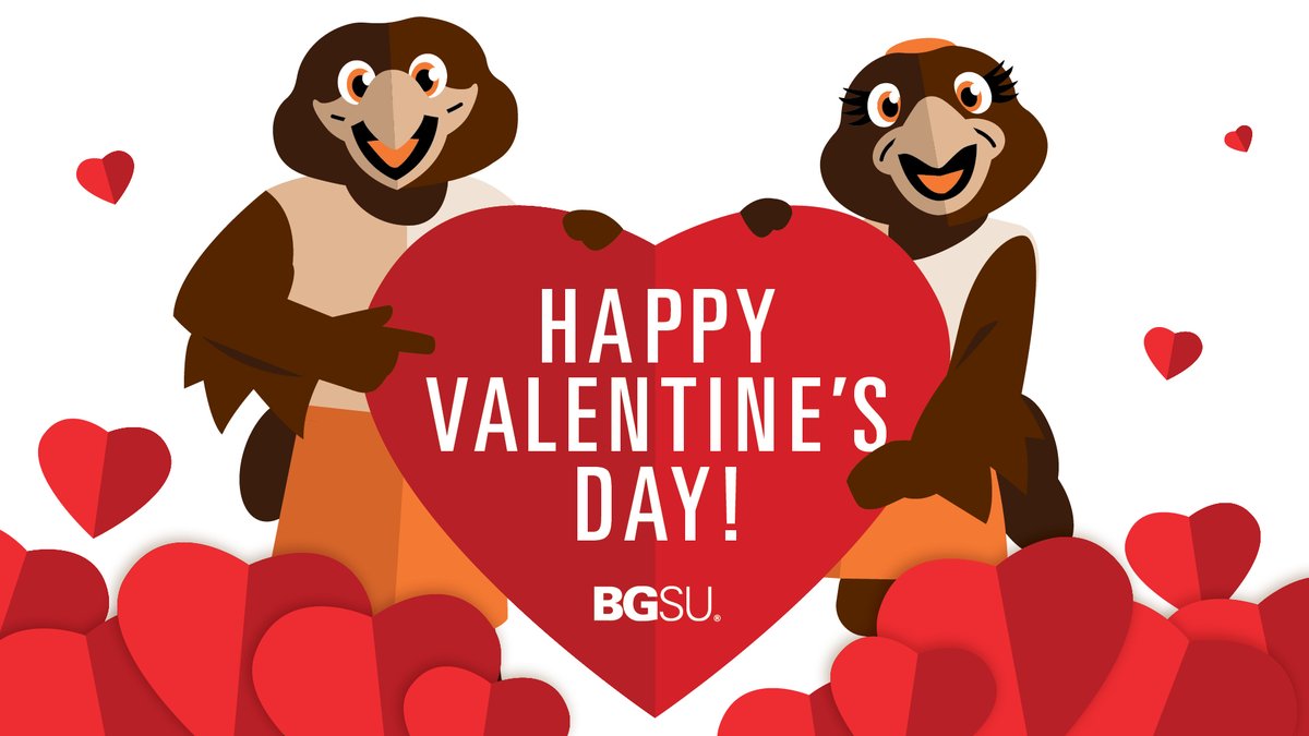 bgsu's tweet photo. Happy #ValentinesDay Falcons! Tell us why you 🧡 #BGSU! https://t.co/5wAjMhkG0m