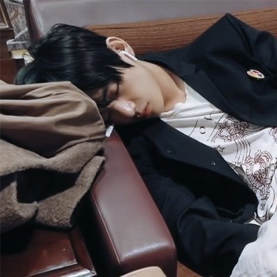 shhhh let him sleep, he's tired.