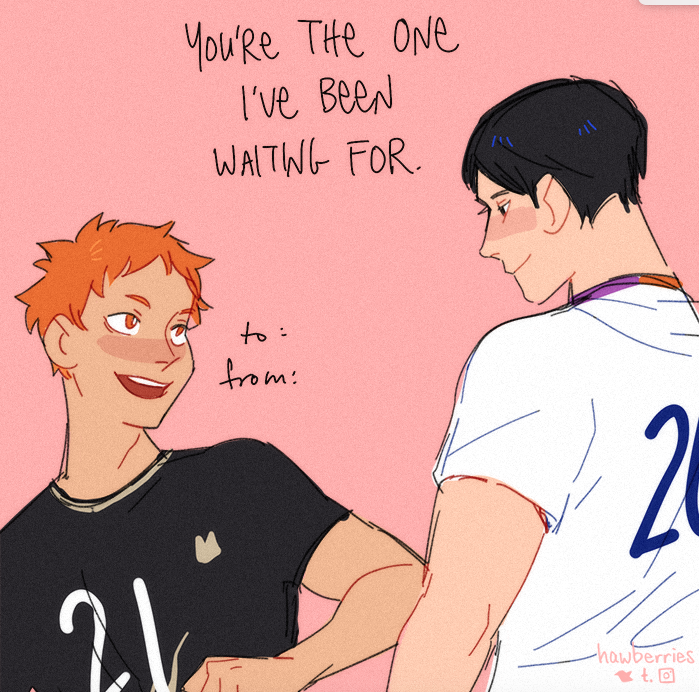 [hq!!] and! a little late, now, but here are some fresh haikyuu cards for you as well! happy valentine's day! ^_^ 