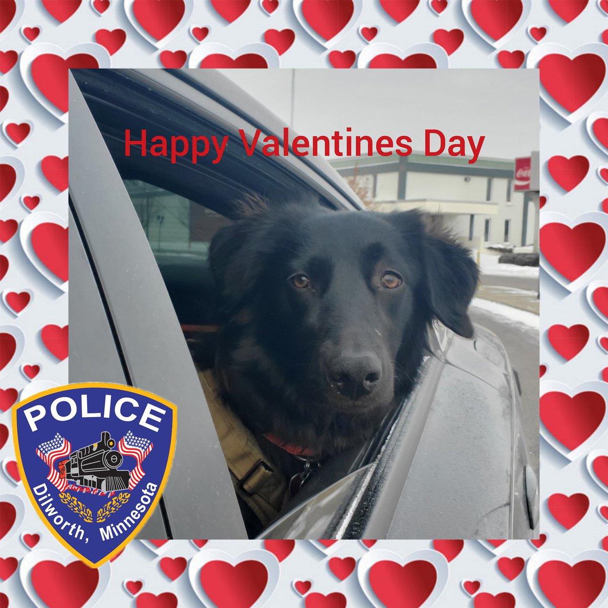 #TeamDilworth #Police #ValentinesDay #therapyk9 #therapydog #valentinesday2021