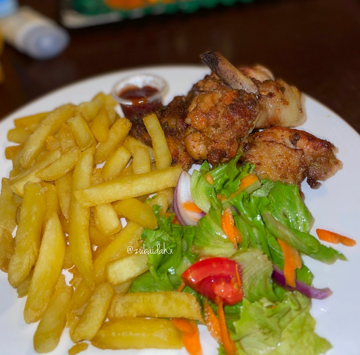 I got the•Assorted Fried Rice - ¢50•Assorted Noodles - ¢50•Grilled Chicken with Fries - ¢30The fried rice was so good! Definitely recommending it. I got that at the beach and it took about an hour to be served. The rice had this buttery taste and was full of meat.