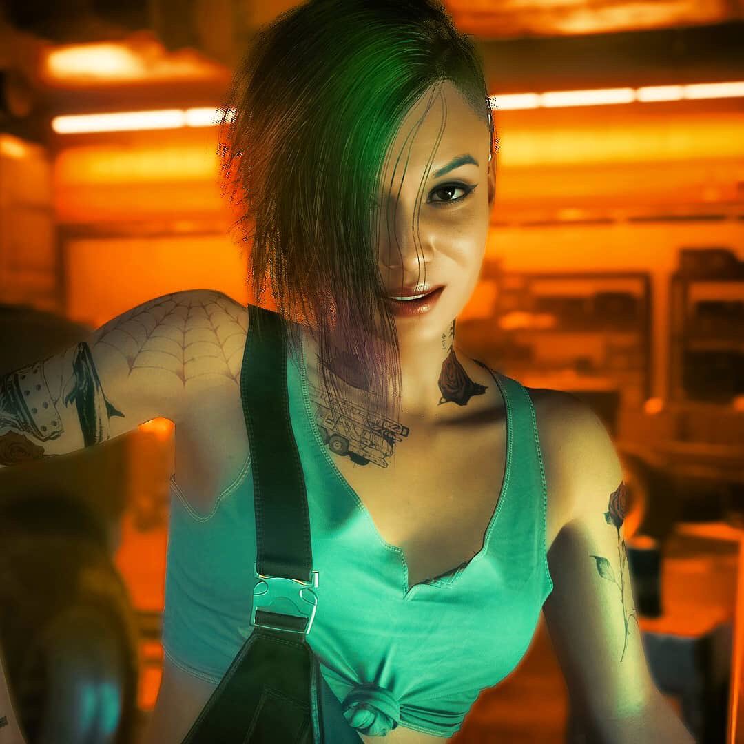 TheHip3rs's tweet photo. Happy Valentine's Day to all of you, I know that you too are in love with a particular person, it can only be like this😍❤ #Cyberpunk2077 @PaweSasko @pawpanasiuk @CyberpunkGame https://t.co/6Bh0t9uUCJ
