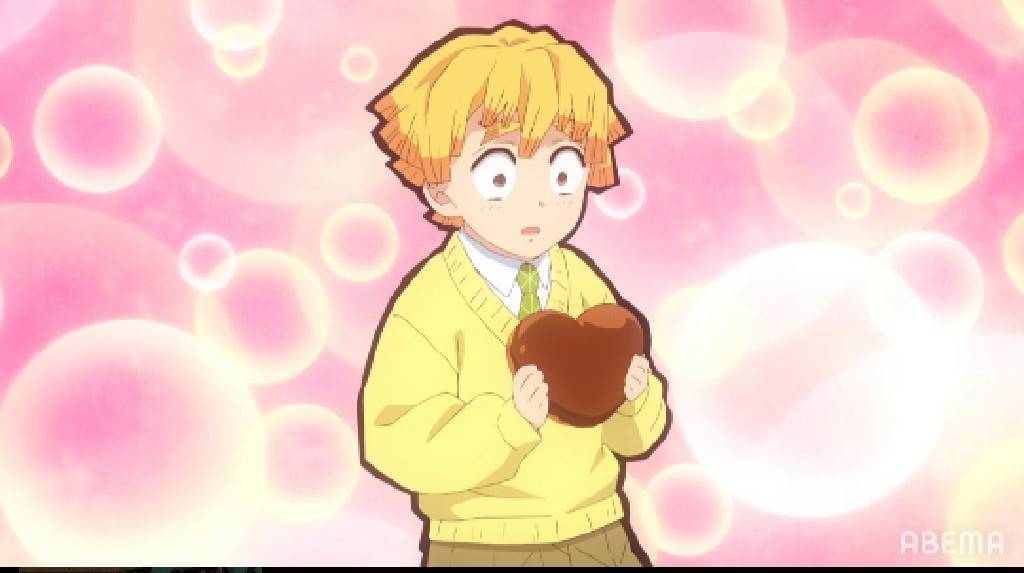 キメツ学園 鬼滅祭のキメツ学園バレンタイン編の善逸くんがどこ見ても可愛かった 鬼滅の刃遊郭 佐上 雨佳 さかみ あめか のイラスト