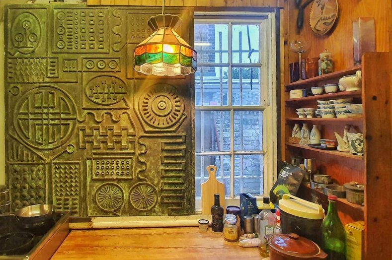 Ron Hitchins died in 2019 aged 98. He was a Chinese Lithuanian East Ender, who worked as a tailor, a coal miner, a flamenco dancer, & an abstract sculptor & ceramicist.His estate is selling off the contents of his house in Hackney - the photos of which are completely divine.