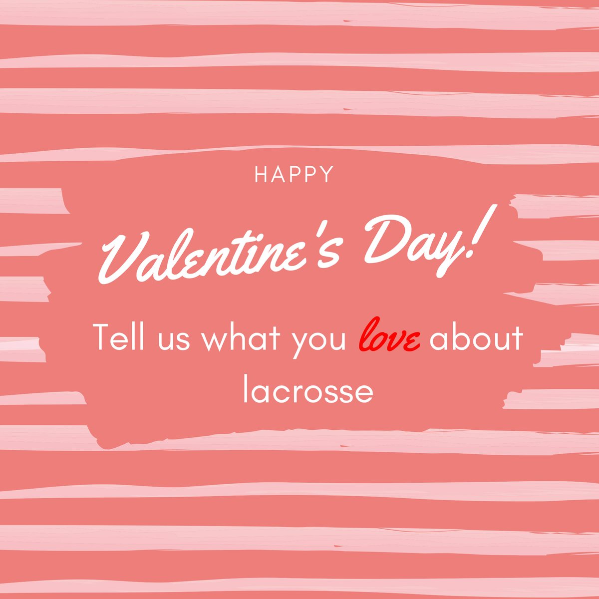 Happy Valentine’s Day to all the lacrosse lovers out there ♥️ Tell us why you love lacrosse! 🥍💕