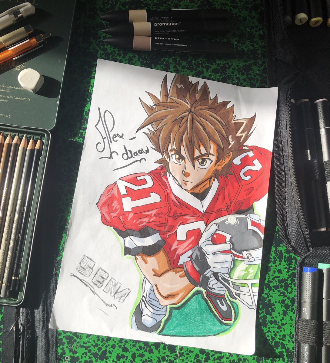 Skyloow95's tweet photo. Sena Kobayakawa 🏈⛩🔥
@Shini_gang tu valide le Eyeshield 😍 ? YA-HAAAAA 😈
#manga #anime #eyeshield21 #draw #dessin #senakobayakawa #devilbats https://t.co/hEtk04k6LJ