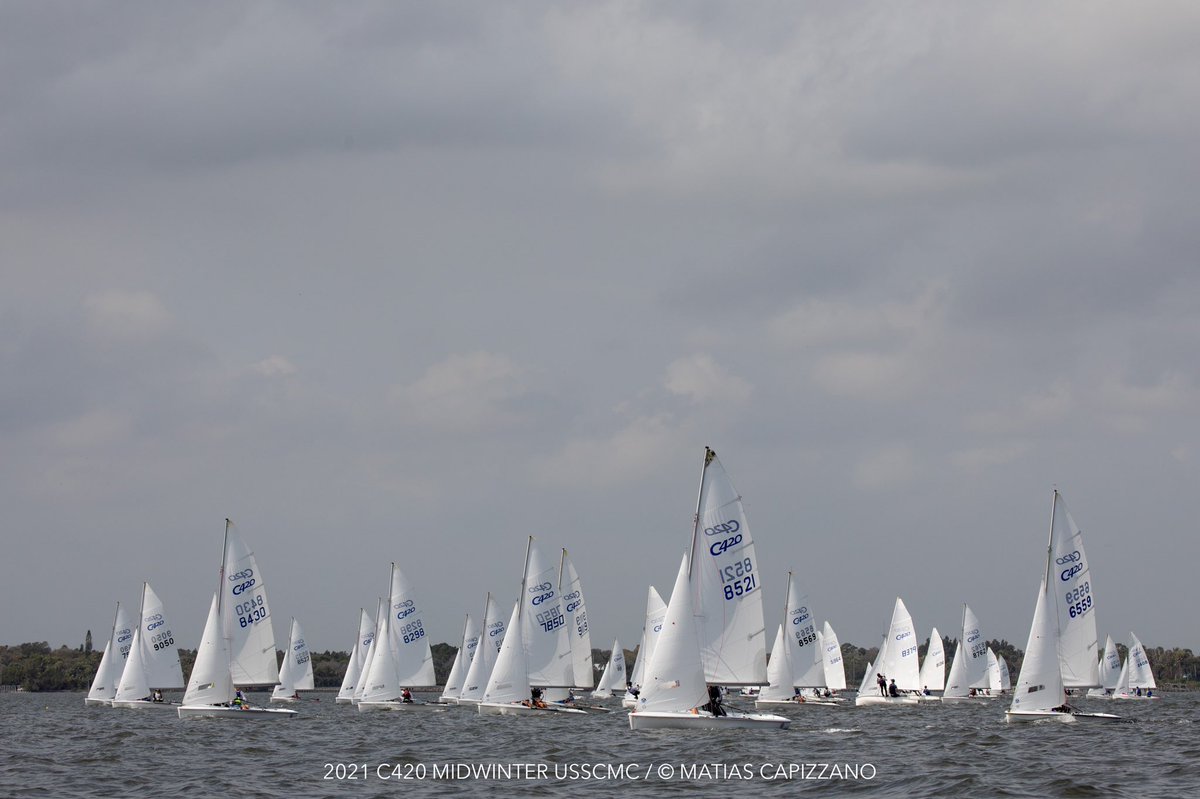 Club420class's tweet photo. Happy Valentine’s Day fleet racing starts at 0930. Who is having fun? https://t.co/f8NCZC3BBX