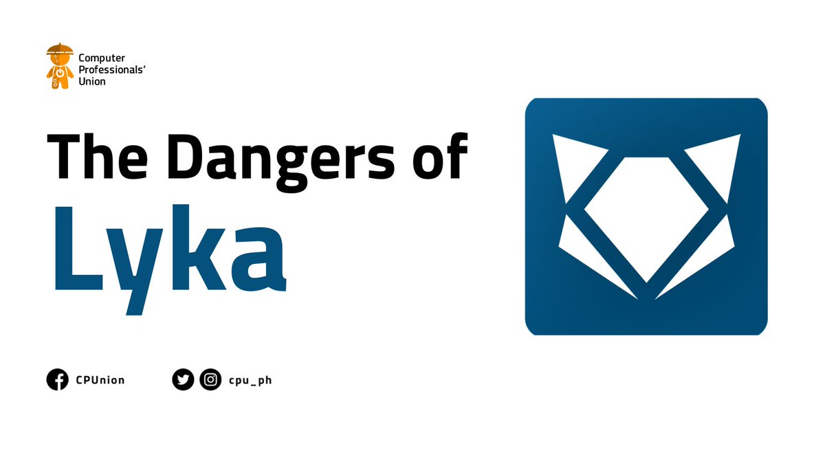 cpu_ph's tweet photo. #SecuritySunday: CPU warns the Filipino people against the use of Lyka, a social media platform that promises to pay its users every time they engage in the platform. https://t.co/oxo77nufJq