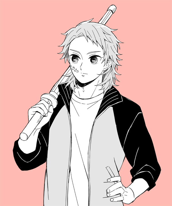 錆兎 冨岡先生の相棒のさびと先生が出てくる回が見たい 草 原稿中のイラスト