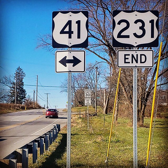 usends's tweet photo. This endpoint was established in the 1950s.  But for a brief time during the '30s, this was the terminus of a different US route.  Guess which one?  Cheat sheet --> https://t.co/atX3Tbv8Qf [p/c Paul Dienhart] https://t.co/JHZdFZdIPF