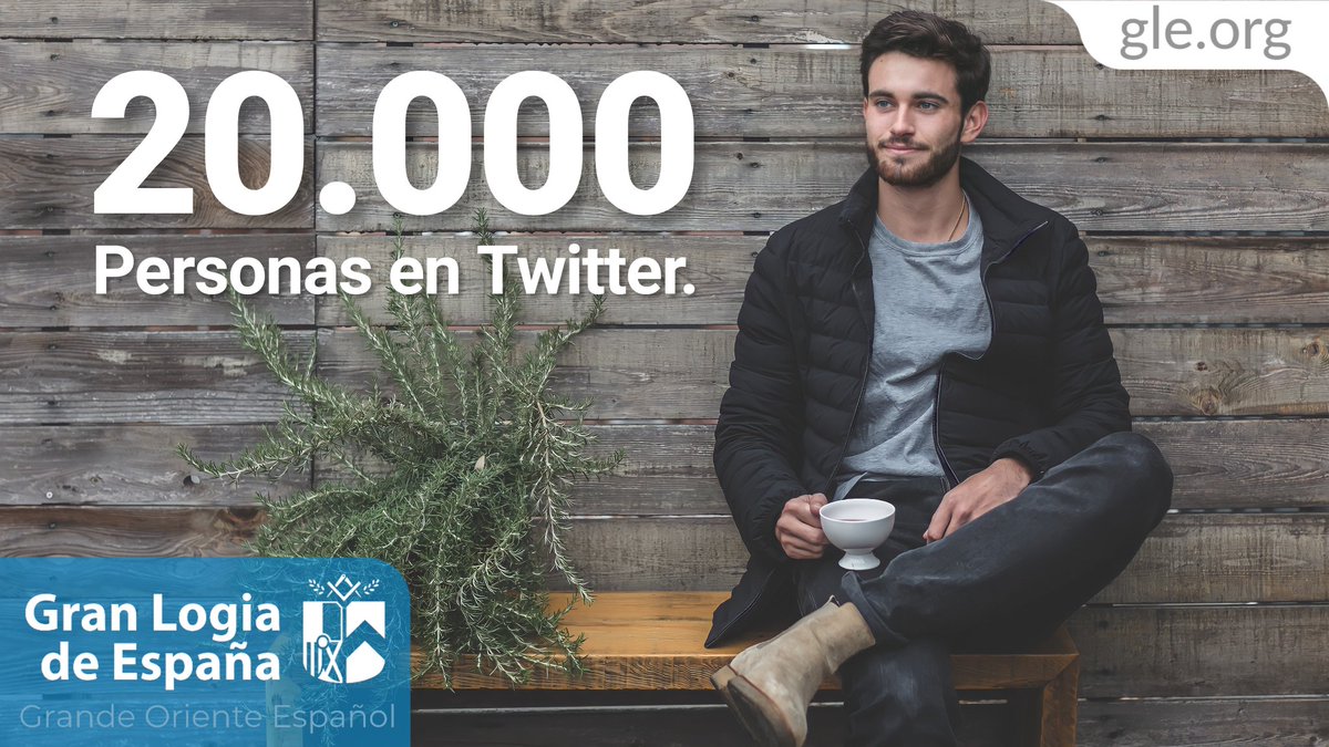 ¡Enhorabuena! Ya somos 20.000 las personas suscritas a la cuenta oficial de la Gran #Logia de España en la red social Twitter. Seas o no seas #masón, trabajamos todos los días para proporcionarte la mejor información sobre #Masonería Regular en lengua española.