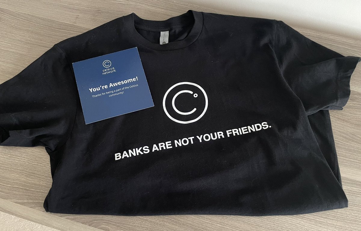 🧡 CEL ARMY GIVEAWAY 🧡

30 #CEL tokens via CelPay ($175)
1 x Banks are not your friends t shirt (small)

To enter ⬇️

Follow  me, @BuyTheDipz, @21blacky, <a href="/GraemeKirkham/">Graeme Kirkham</a>, @RhyseHardy, @EcosseCEL1 
Like ❤️
Re-tweet 🔄
Tag 2 friends 🚻

Winner will be drawn on Monday 15th Feb 🚀