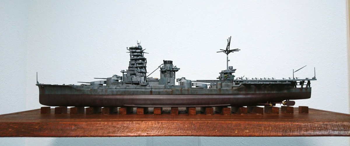 工房 趣味用 今日の伊勢 ニチモ1 500戦艦伊勢完成です ラジコン仕様にしたのでスクリューと舵が動きます 素組のつもりが船体の修正等で中々苦労しました ちょっとガタガタの船体は汚し塗装でカバーしました 思いっきり汚せて楽しかったです 工房 趣味用 今日の伊勢 ニチモ1 500戦艦伊勢完成です ラジコン仕様にしたのでスクリューと舵が動きます 素組のつもりが船体の修正等で中々苦労しました ちょっとガタガタの船体は汚し塗装でカバーしました 思いっきり汚せて楽しかったです