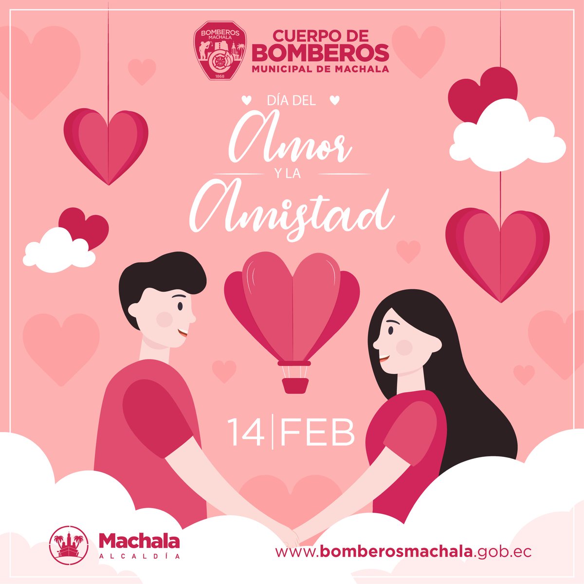 Feliz Día del Amor y la Amistad. 👨🏻‍🚒👩🏻‍🚒❤️

#BomberosMachala