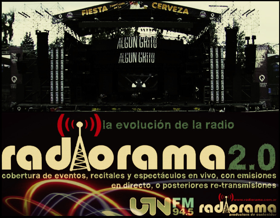 ¡🗣Los domingos 21 hs. <a href="/fmutn945/">FM UTN 94.5 Radio</a> programa radiorama2.0 con tus artistas en estado vivo. El show de <a href="/AlgunGrito/">Algun Grito</a> en la <a href="/FiestaCervezaGC/">Fiesta de la Cerveza</a> de la <a href="/MuniGodoyCruz/">Godoy Cruz</a> Agendá: repetimos todos los viernes 0 hs. radiorama.com.ar 100pre+ agite y difusión a espectáculos en Mza.🤩📻🎶🌎!