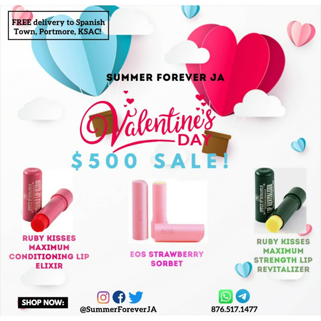 SummerForeverJA's tweet photo. Looking for a last minute Valentine's Day Gift? @SummerForeverJA has your back!๐ Assorted incense & incense holders also on sale! DM to order. Sale ends Feb. 16.
#valentinesday #valentinesdaysale #scentedcandles #yankeecandle #lipbalm #eos #rubykisses #incense #love #jamaica https://t.co/NwpWsRnQmo
