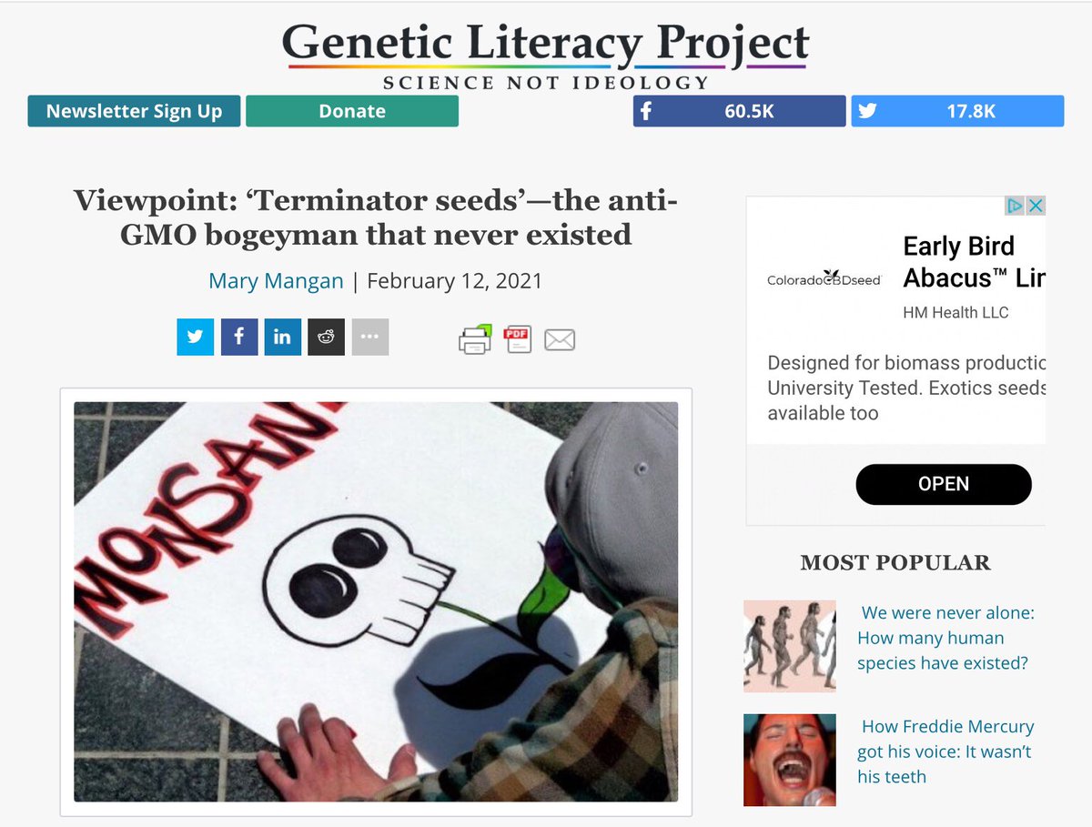 Somerville’s Most Beloved CosPlaying Pesticide Sales Lady says: seed technology never existed, it’s just a figment of the imaginations of a bunch of crackpots!  #FakeSkeptics