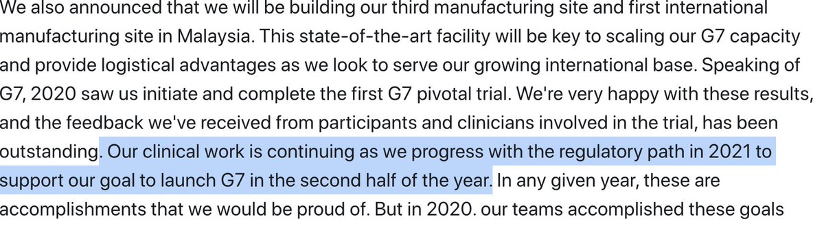 12/ Read through transcript:Gross margin  from new manufacturing facilitySuper bowl commericalNew service center in LithuaniaNew manufacturing site in MalaysiaNew sensor launching in 2nd half 2021Enter VC space