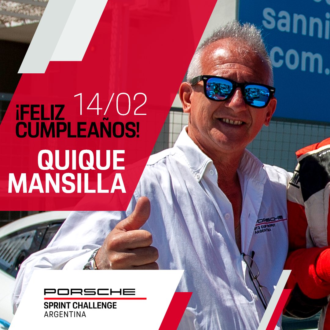 Hoy cumple años <a href="/quiquemansilla/">quique mansilla</a>, Presidente de Porsche Sprint Challenge Argentina 🎊🎉
¡Que tengas un excelente día Quique!
