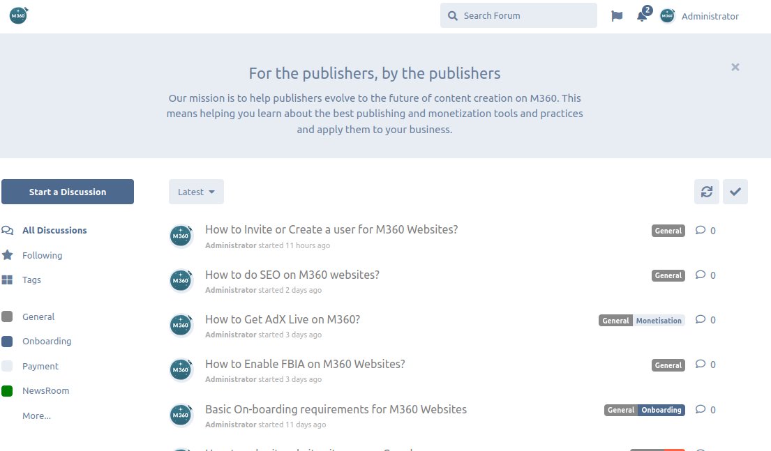 getM360's tweet image. We recently launched a public forum for publishers to discuss and learn from each other, growing together on M360. We cover topics on SEO, Content Strategy, Direct Ads, Google Ad Manager, Paywalls, Newsletters, and much more. Check out forum.getm360.com for more details.