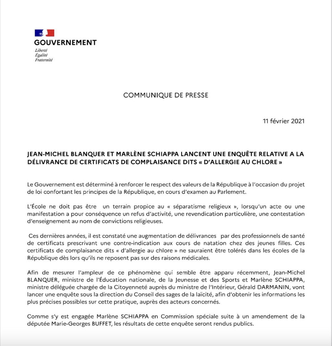 How can I persuade them when this is happening? The French state is investigating — amidst the crisis of the pandemic — Muslim girls for skipping swimming lessons by falsely claiming “chlorine allergy”?  https://www.google.com/amp/s/www.nytimes.com/2020/12/12/world/europe/macron-france-terrorism-darmanin.amp.html