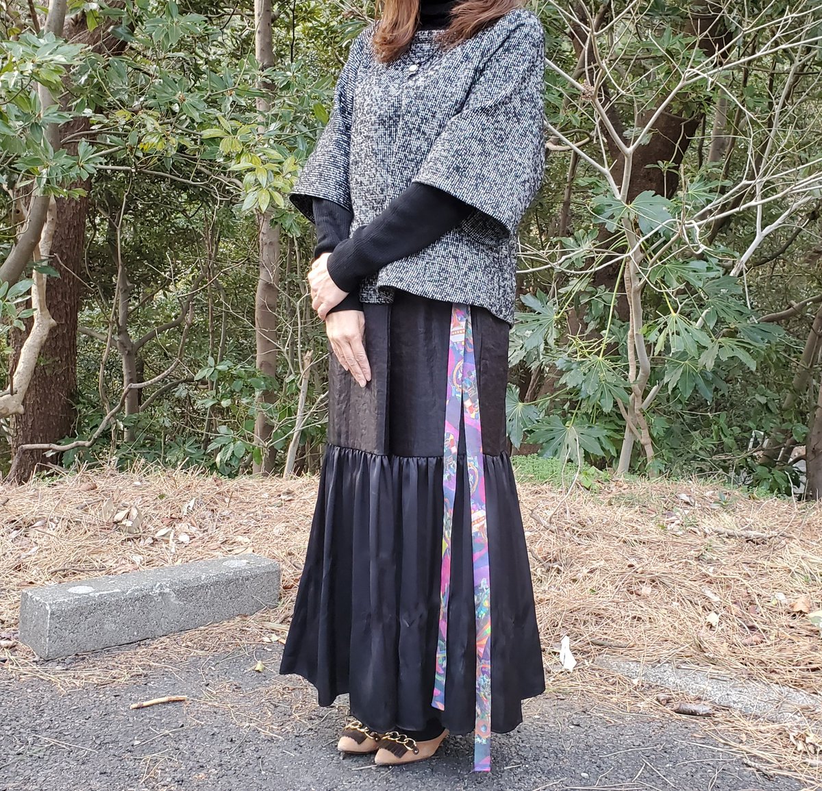 白木/黒塗り ヤンチェオンテンバール パンツスカート - 通販