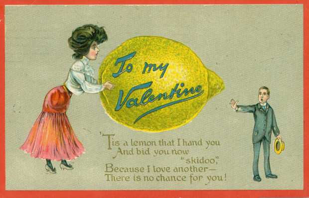 Of the millions of cards sent, some estimate that nearly half were of the vinegar variety.What are now known as 'vinegar' valentines by 21st century dealers and collectors seem to have their origin in the 1830s and 1840s.