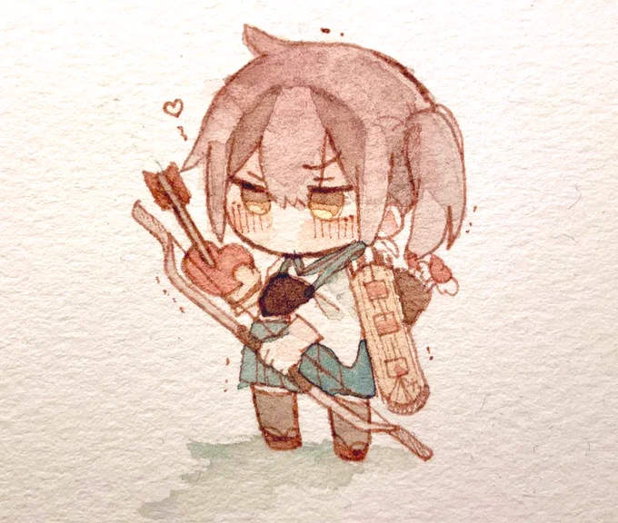 『赤城さんにハートを射抜かれた加賀さん💘』

#艦これ版深夜の真剣お絵描き60分一本勝負
#艦これ版真剣お絵描き60分一本勝負_20210214 #加賀 