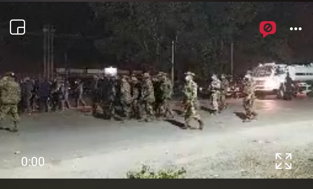 MayWongST's tweet image. Looking tense in northern #Myanmar #Kachin capital #Myitkyina where a water cannon is seen with #military soldiers on streets wanting to disperse anti-military protesters now. Pics from local media live stream. Kachin is already a war-stricken state #WhatIsHappeningInMyanmar