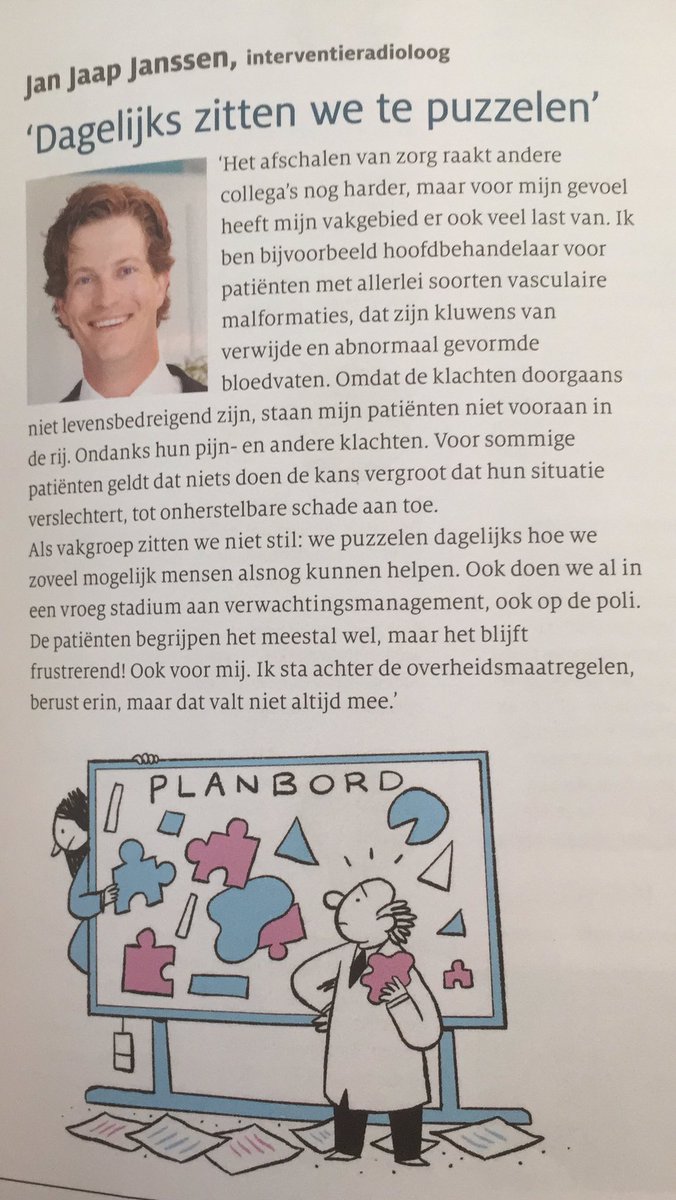 HecovanNijmegen's tweet photo. Ónze interventieradioloog Jan Jaap Janssen in de #Radbode over uitgestelde zorg @radboudumc voor mensen met een vaatmalformatie in tijden van Corona: begrijpelijk maar frustrerend! https://t.co/G61pGPROnu