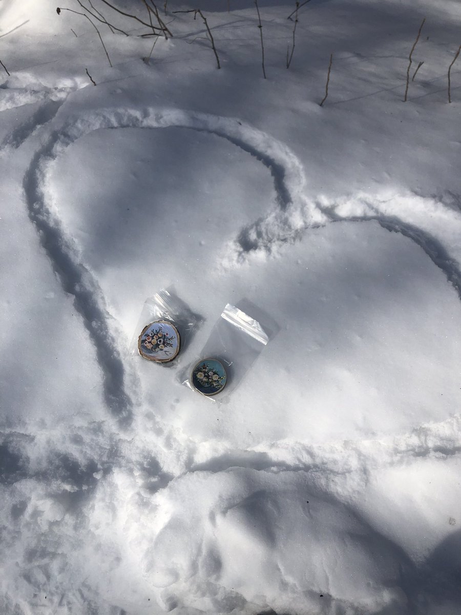 JDay419's tweet photo. Local artist Kati Kleimola hid her paintings at 14 different Metroparks this past Friday. I found 2, and put one back. So fun! #EmbraceTheElements419 #EmbraceTheElements Day 1 https://t.co/eMDGL3urOR