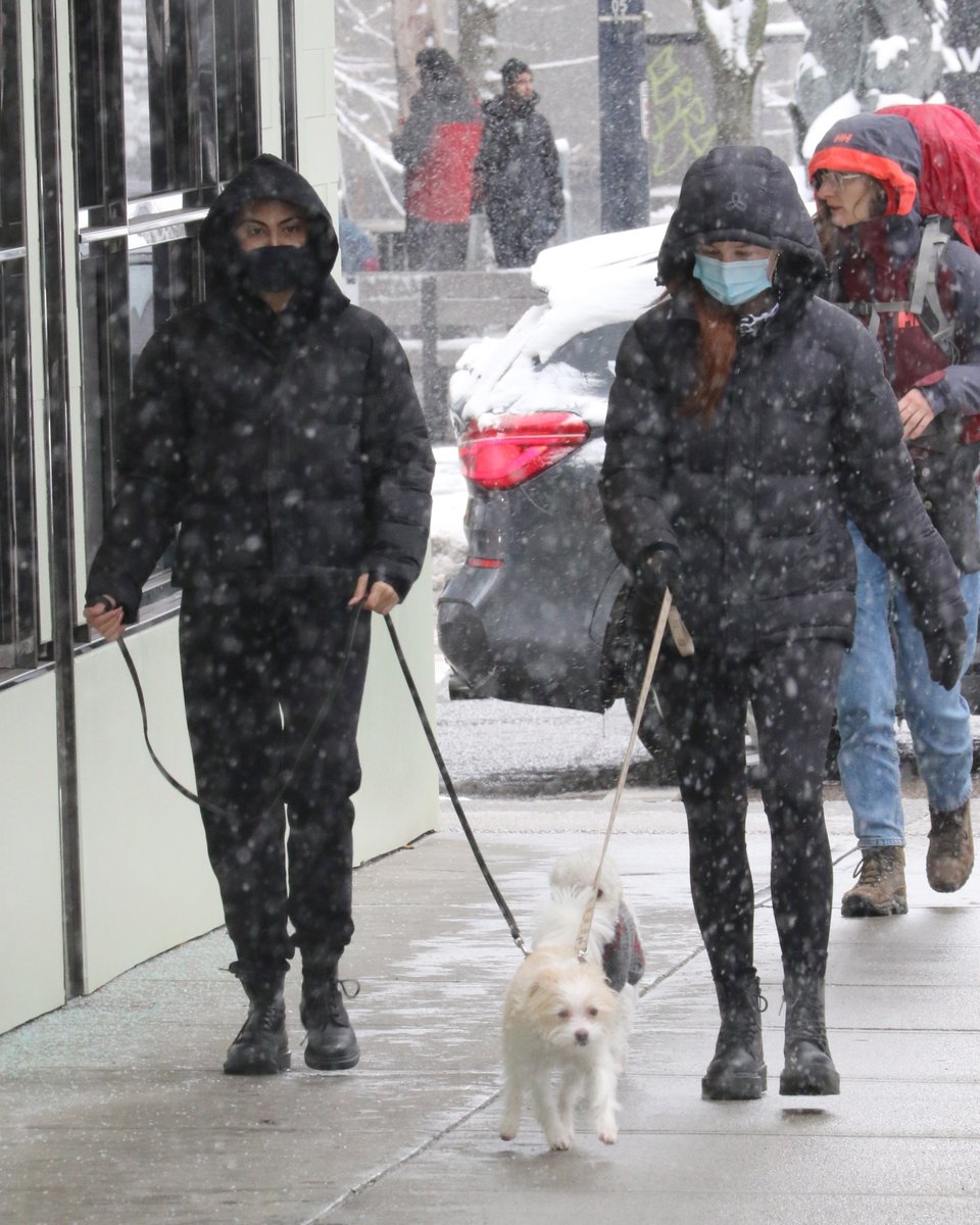 midiasmpbr's tweet photo. 📸 Adicionamos em nossa galeria fotos da Madelaine Petsch com Camila Mendes ontem (13) passeando com suas cachorras pelas ruas de Vancouver. Confira mais em: https://t.co/PlwNdBxhff https://t.co/5uUBtOYoUC