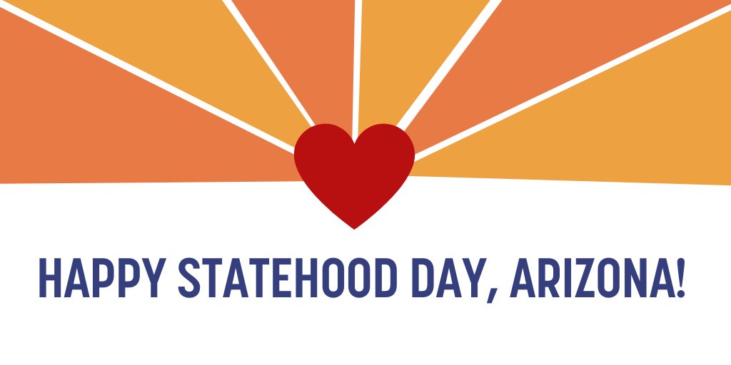 Happy Statehood Day! On this day in 1912, Arizona became the 48th state. 

With its rich history and natural beauty, we’re blessed to call Arizona our home.