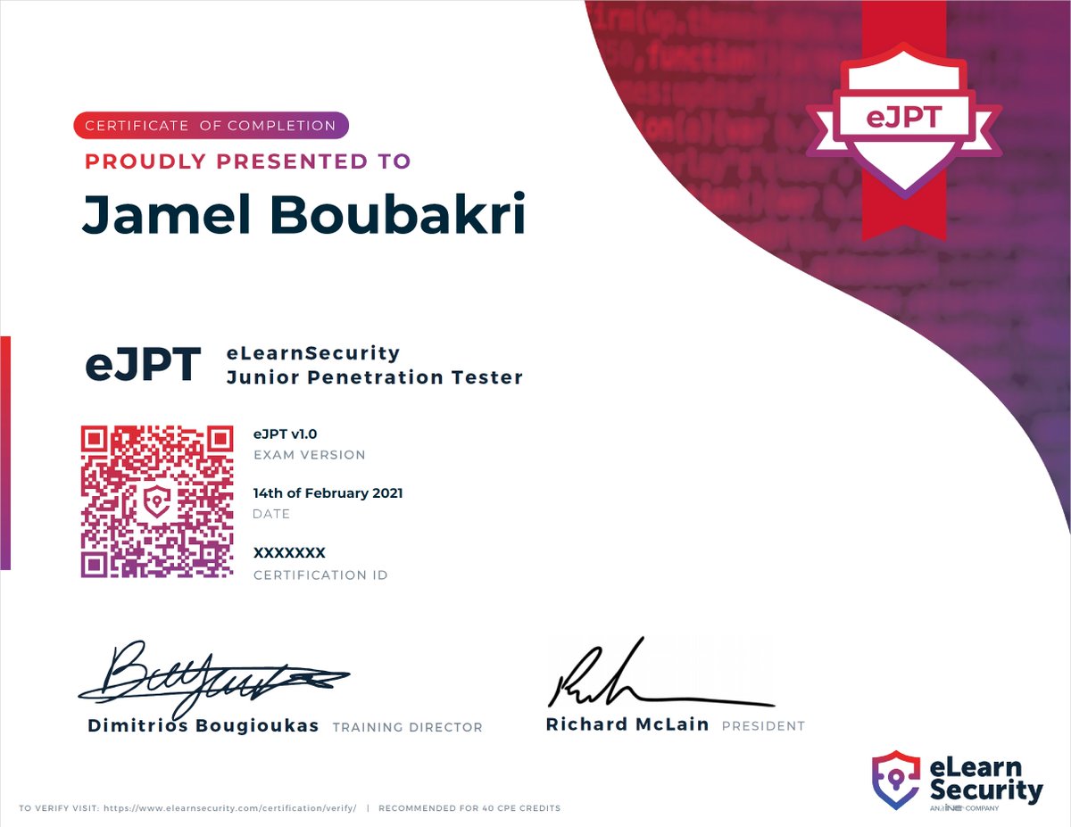 jam__bou's tweet image. Second step (͡ ͡° ͜ つ ͡͡°)
Thanks to @eLearnSecurity & @ine !
#elearnsecurity #eJPT