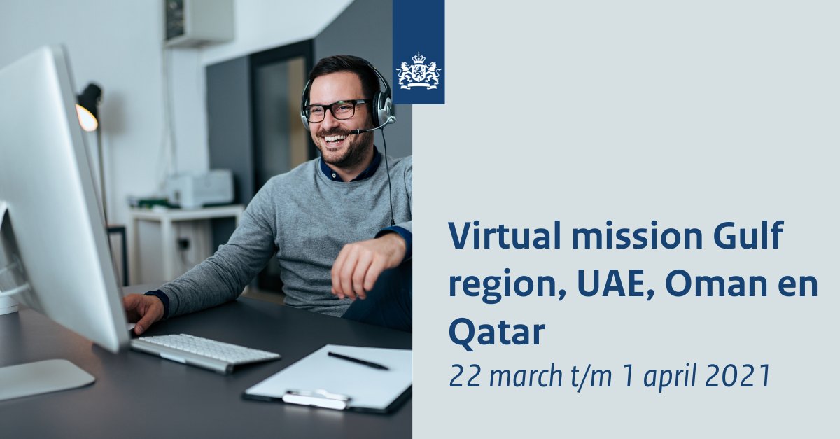 NLEnterprise's tweet photo. Physical boundaries are no longer a stumbling block during a #virtualmission to the #Gulfregion! Discover your opportunities in #WaterTechnologies, #SustainableEnergy &amp; #FoodSecurity during the #NLGulf mission with
@sigridkaag. Sign up now: https://t.co/vWJ5lSmqOa @NLNetherlands https://t.co/uckj0TLMIA