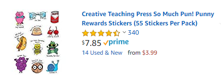 yvettecoughlin1's tweet photo. #clearthelist I normally give stickers out on Fridays, but I saw these punny stickers on another list and had to add them to my list. These would be a fun random surprise for my students who are working so hard. #verifiedlist @amazon @BwcDeals
https://t.co/cI8CADOgM6 https://t.co/pvav9MMOg5