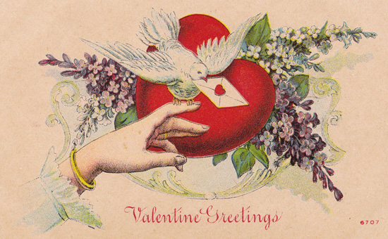 By World War I, the giving of cards (and gifts) on Valentine’s Day had very much declined and hand-crafted cards were a dying art.