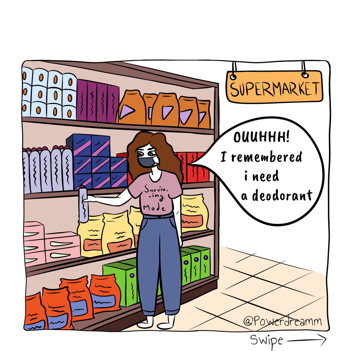powerdreamm's tweet photo. 🔊 We need a deodorant testers...😅 ~Yana
.
#supermarkethabits #womencomics #wearebackkk https://t.co/rZHMk31W0w