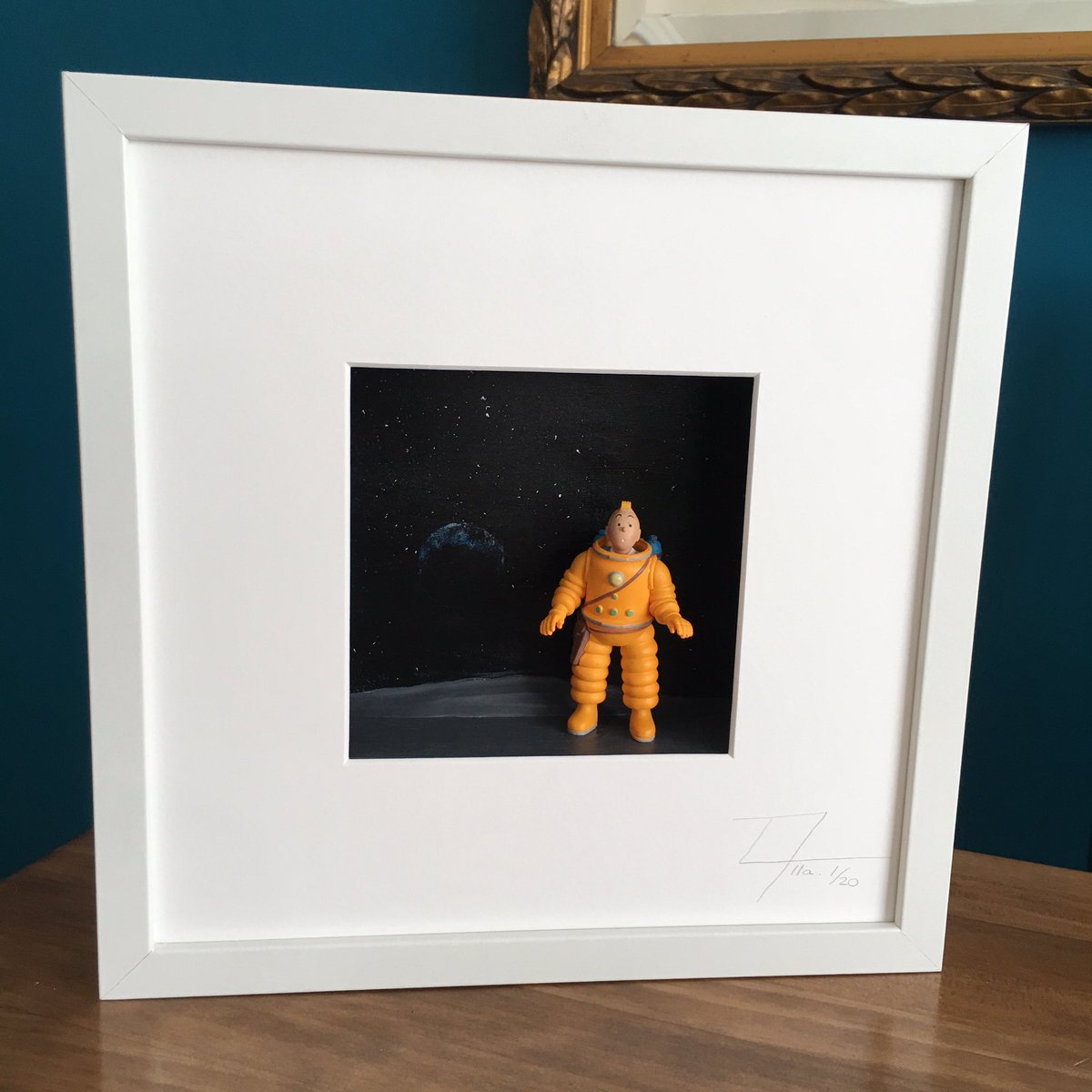 Mafington's tweet photo. #tintin en la luna... serie de 3 cuadros de 25cm x 25cm https://t.co/sLmZwwHl3v