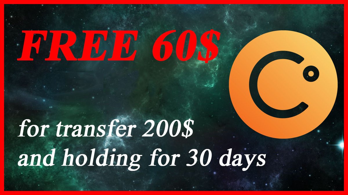 FREE 60$ in BTC. Celsius. Holding 200$ for 30 days

<a href="/CelsiusNetwork/">Celsius</a> 

youtu.be/cASKEZUmJFI