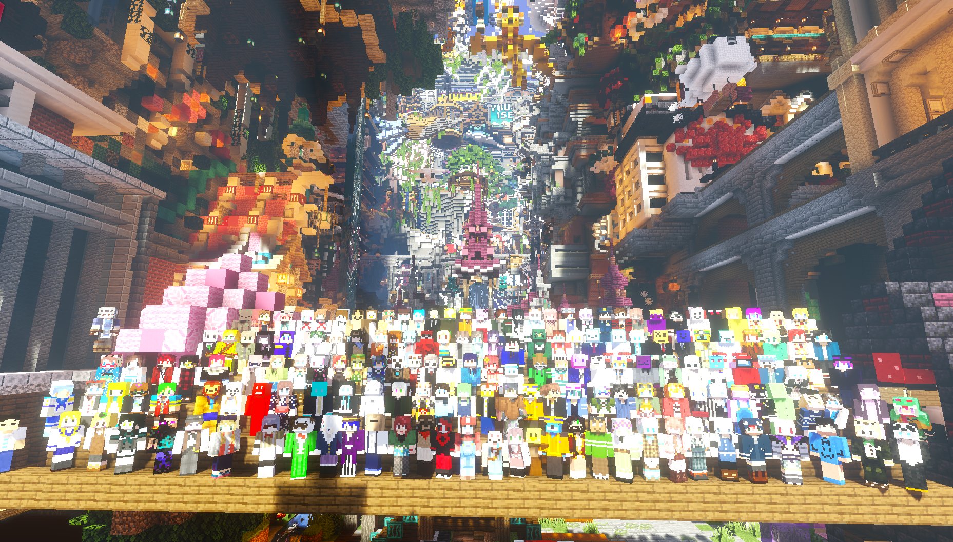 マインクラフト建築コミュニティ Mc Builders Community Japan お知らせ Minecraft違法建築イベント リターンズ ワールド配布のお知らせ 早速ですが ワールドの配布をいたします なんと 観光含め376名の皆様にご参加いただきました 本当に
