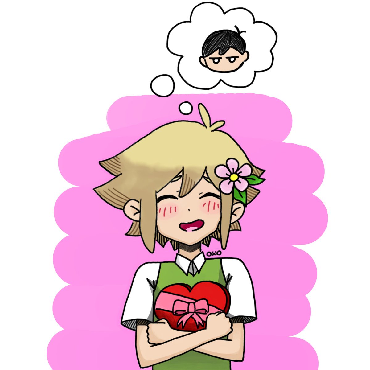 owokamii's tweet photo. Happy Valentine's Day~! This is my first ever fanart :D #OMORIFANART #OMORI https://t.co/FpdK3x9B3o