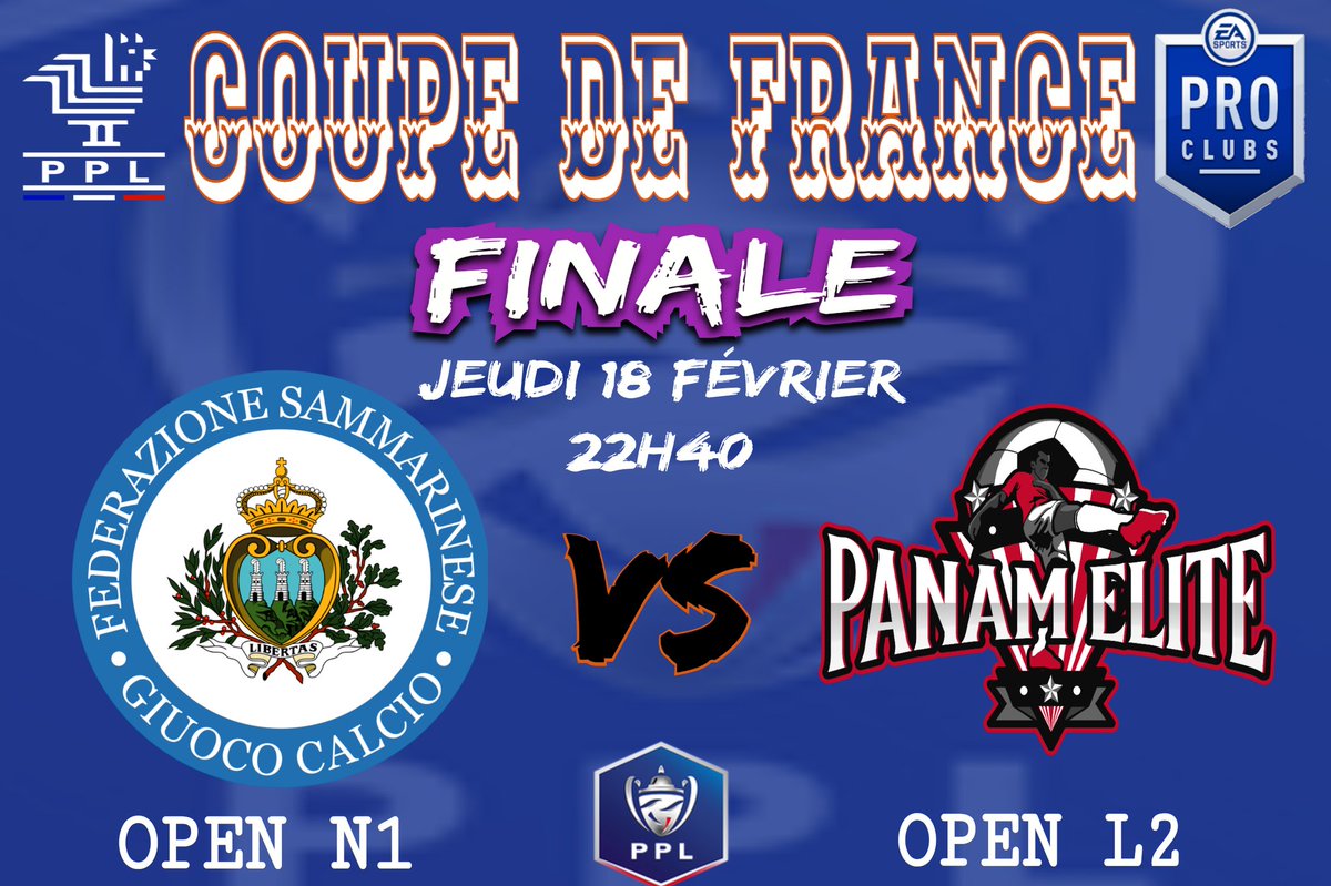 🇫🇷COUPE DE FRANCE PPL🇫🇷

Voilà messieurs nôtre finale de la #CoupeDeFrancePPL saison 5

Félicitations aux 2 finalistes et bonne chance a vous pour la finale que les meilleurs gagne 😉💪💪

#FIFA21 #ClubPro #ps4 #LiguePPL #esports <a href="/rtducp1/">𝐑𝐓_𝐄𝐒𝐏𝐎𝐑𝐓</a>
<a href="/RTduCP/">RT du Club Pro</a> <a href="/GamingRTweeters/">Gaming RTs</a>