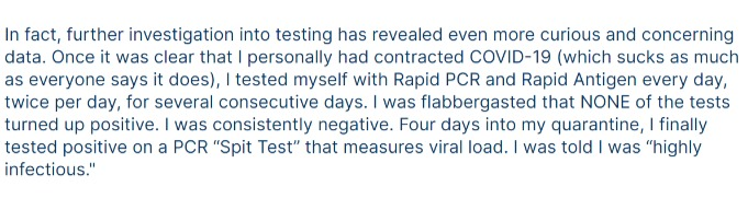Another factor: Folks didn't consistently wear masks. Ventilation wasn't improved so that folks didn't get infected. And rapid testing is still unreliable.