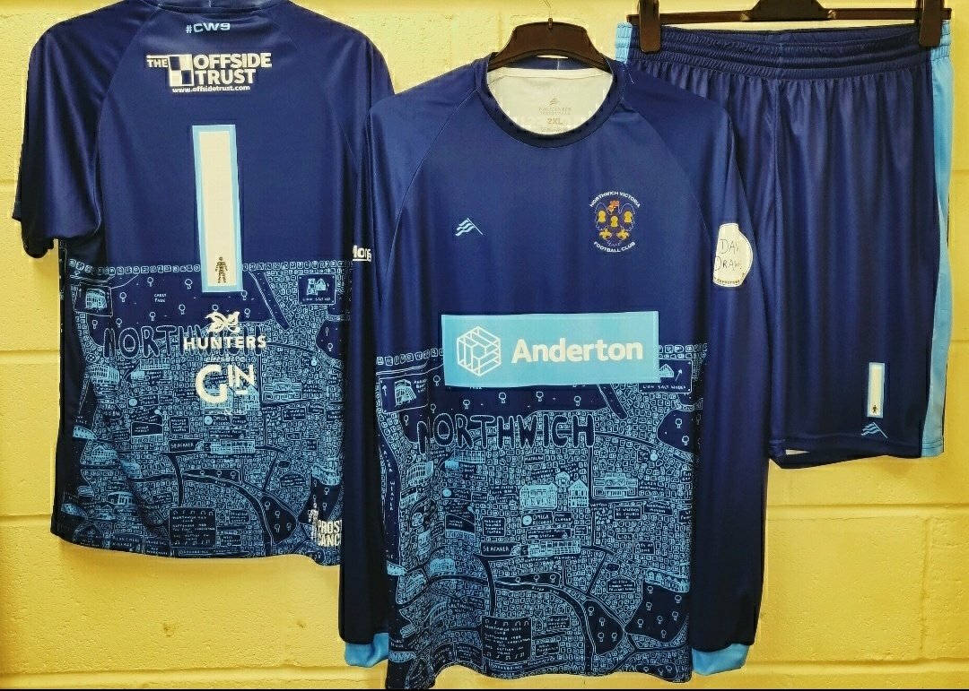 NorthwichVicsFC's tweet photo. @cfsmcr @cfsmcr @classicshirts The #Vics are very proud of @thecharlatans links to #Northwich & all the small businesses that appear on the fantastic @DaveDraws_ #CWNINE map used in the collaboration πβ½π #ourtownyourclub #ifyouknowyouknow https://t.co/She4YAXOwN