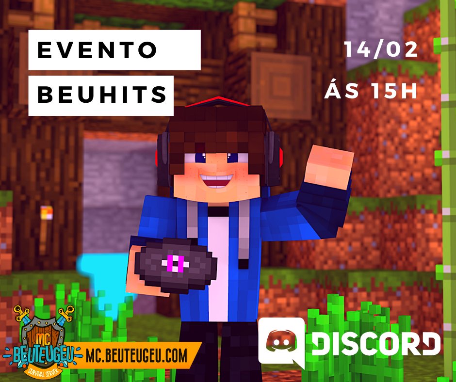 BeuteugeuPub's tweet photo. Nรฃo percam! Hoje ร s 15 horas em: https://t.co/HkDRvjogf5
.
.
.
#minecraft #minecraftbrasil #minecraftbr #gamer #minecraftpc #mine #minecraftportugal #minecraftpt #minecrafters #minecraftservers https://t.co/dO3teCnyXy